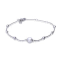 Diamonfire Ball Station Bracelet with Shell Pearl