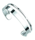Beginnings Silver Bangle B085 D-Shape & Flat Torque Sterling Silver Bangle B085