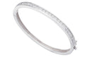 Silver Bangle Beginnings Sterling 925 Silver Ladies CZ Set Bangle B224C