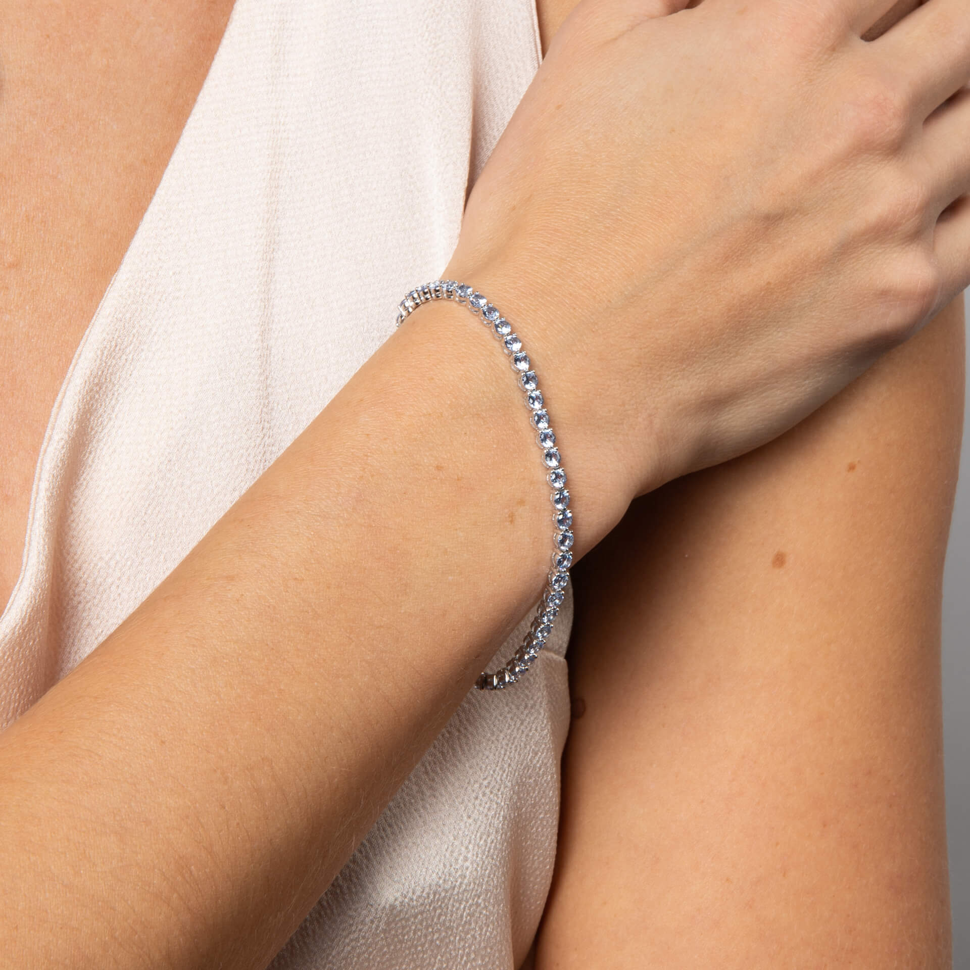 Diamonfire Small Zirconia Charm Tennis Bracelet
