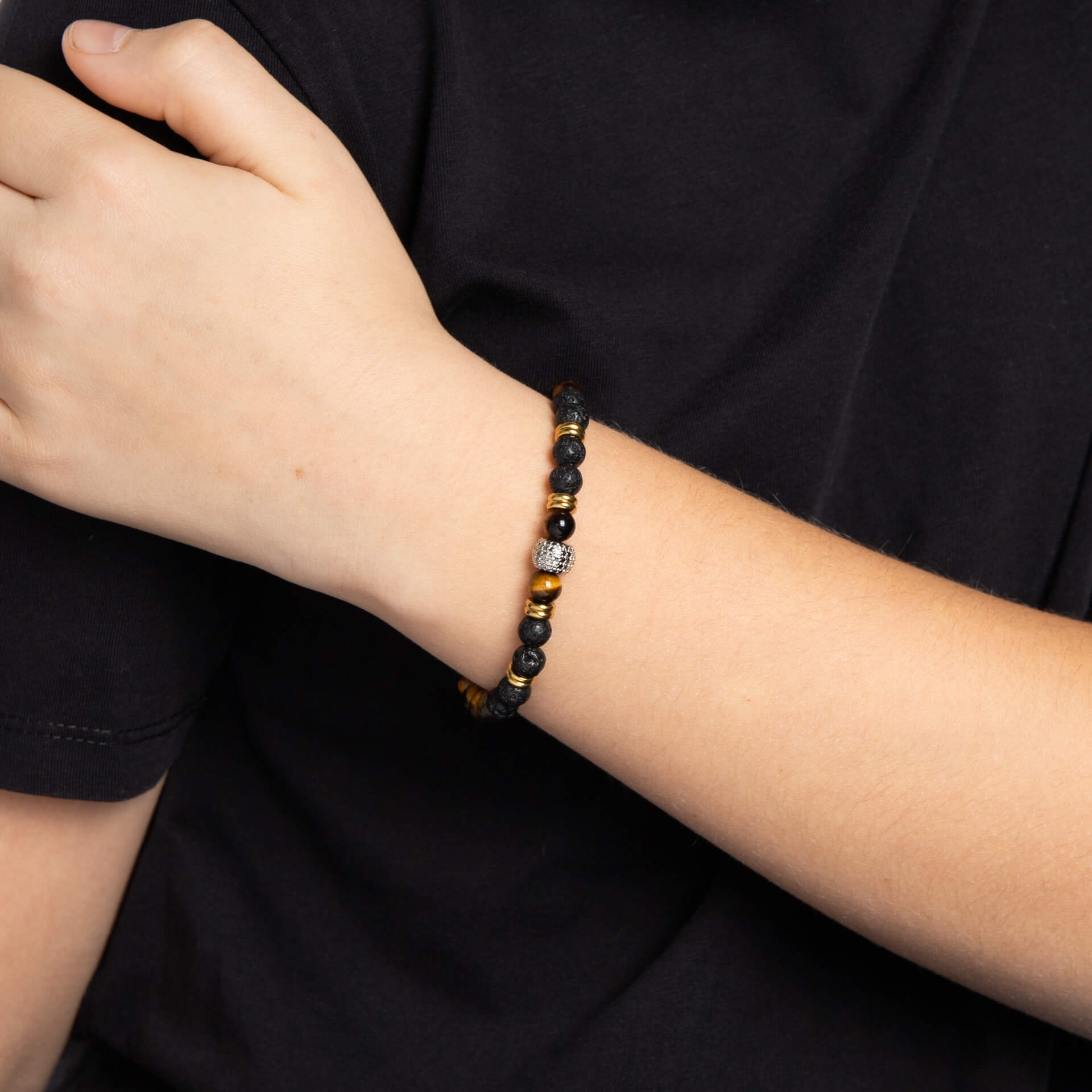 Fred Bennett Smaller Fit Lava Bead Bracelet