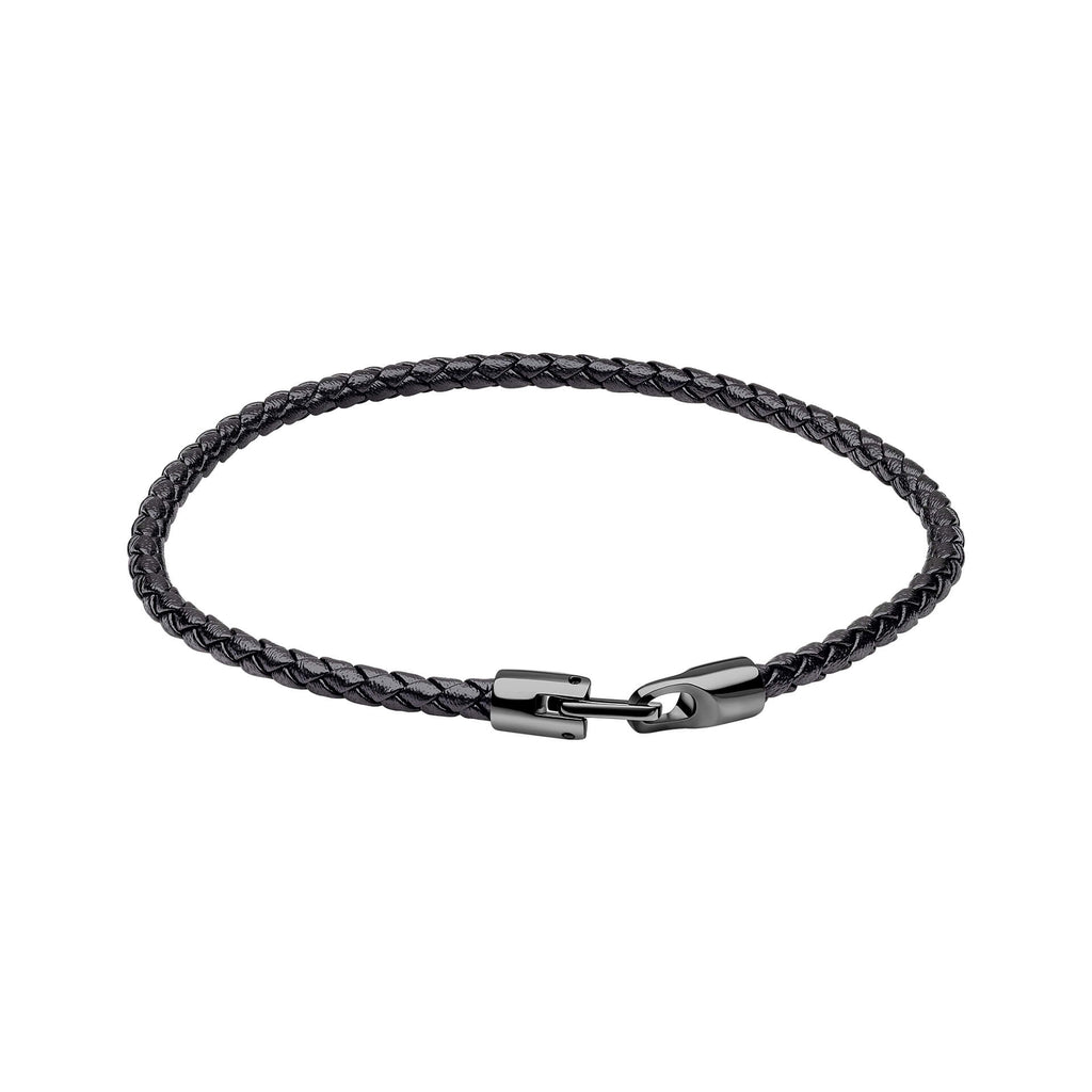 Fred Bennett Ultra-Thin Braided Leather Bracelet
