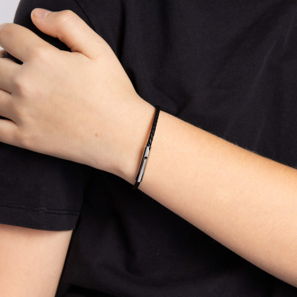 Fred Bennett Smaller Fit Leather Woven Leather Bracelet
