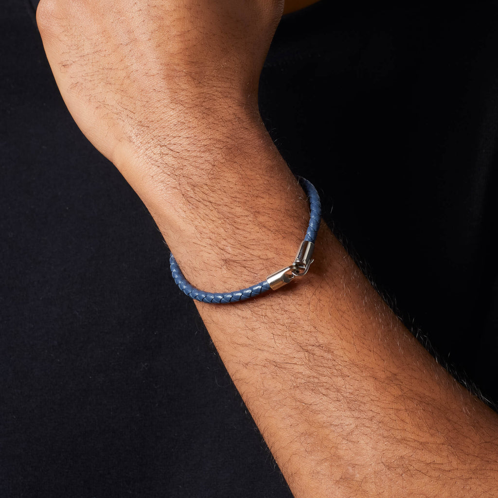 Fred Bennett Braided Leather and Hook Clasp Bracelet