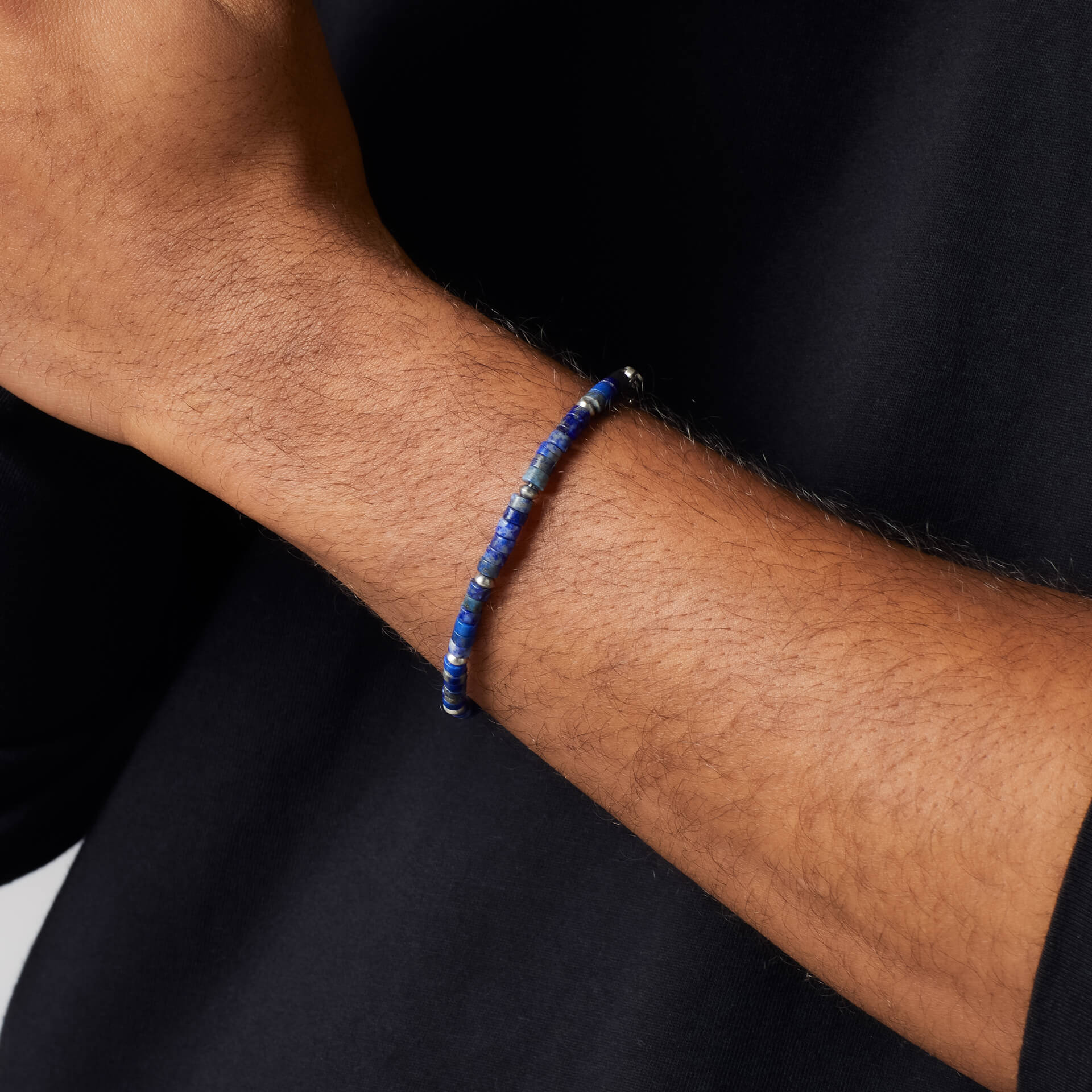 Fred Bennett Blue Lapis Beaded Bracelet