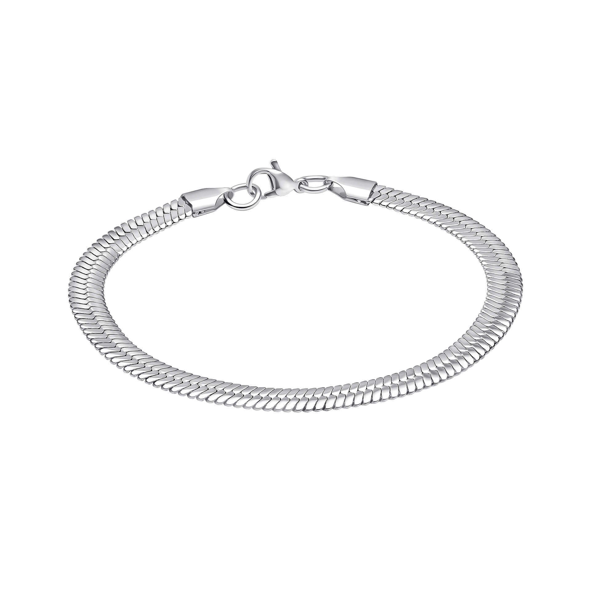 Fred Bennett Stainless Steel Herringbone Chain Bracelet