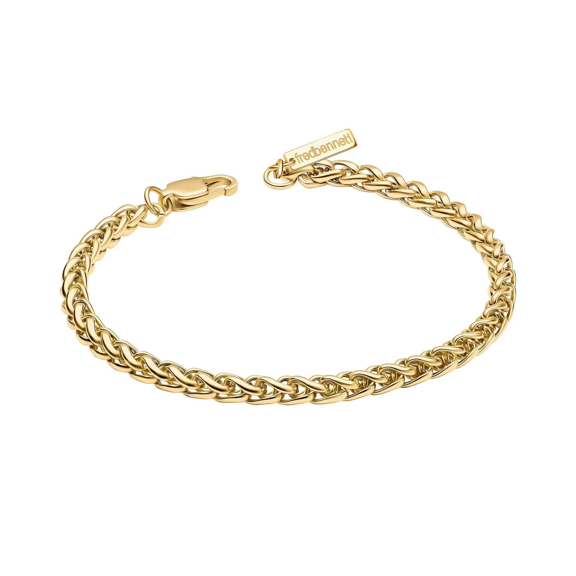 Fred Bennett Smaller Fit Stainless Steel Wheat Chain Bracelet