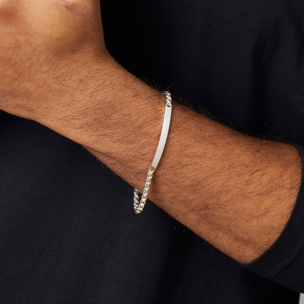 Fred Bennett Classic Chain Bracelet with ID Bar