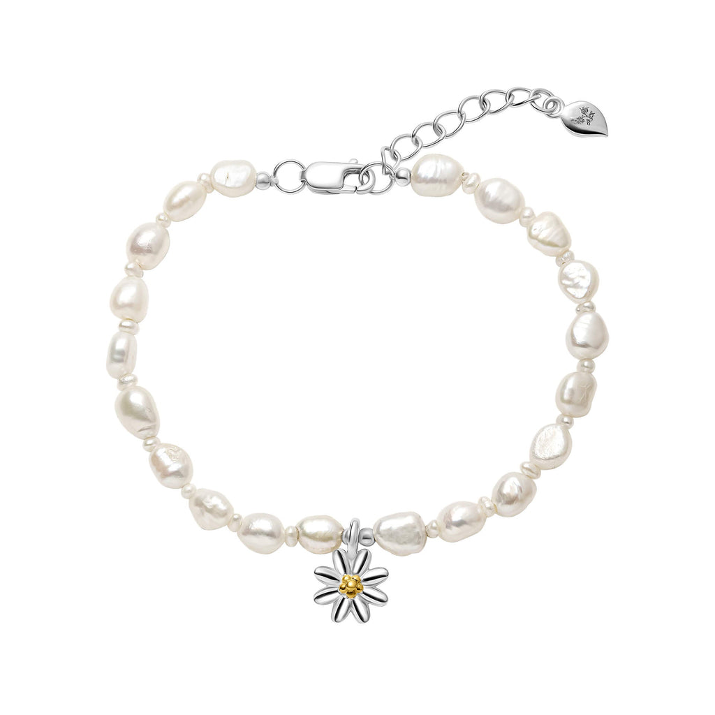 Laura Ashley Silver Kids Everingham Meadow Daisy Bracelet