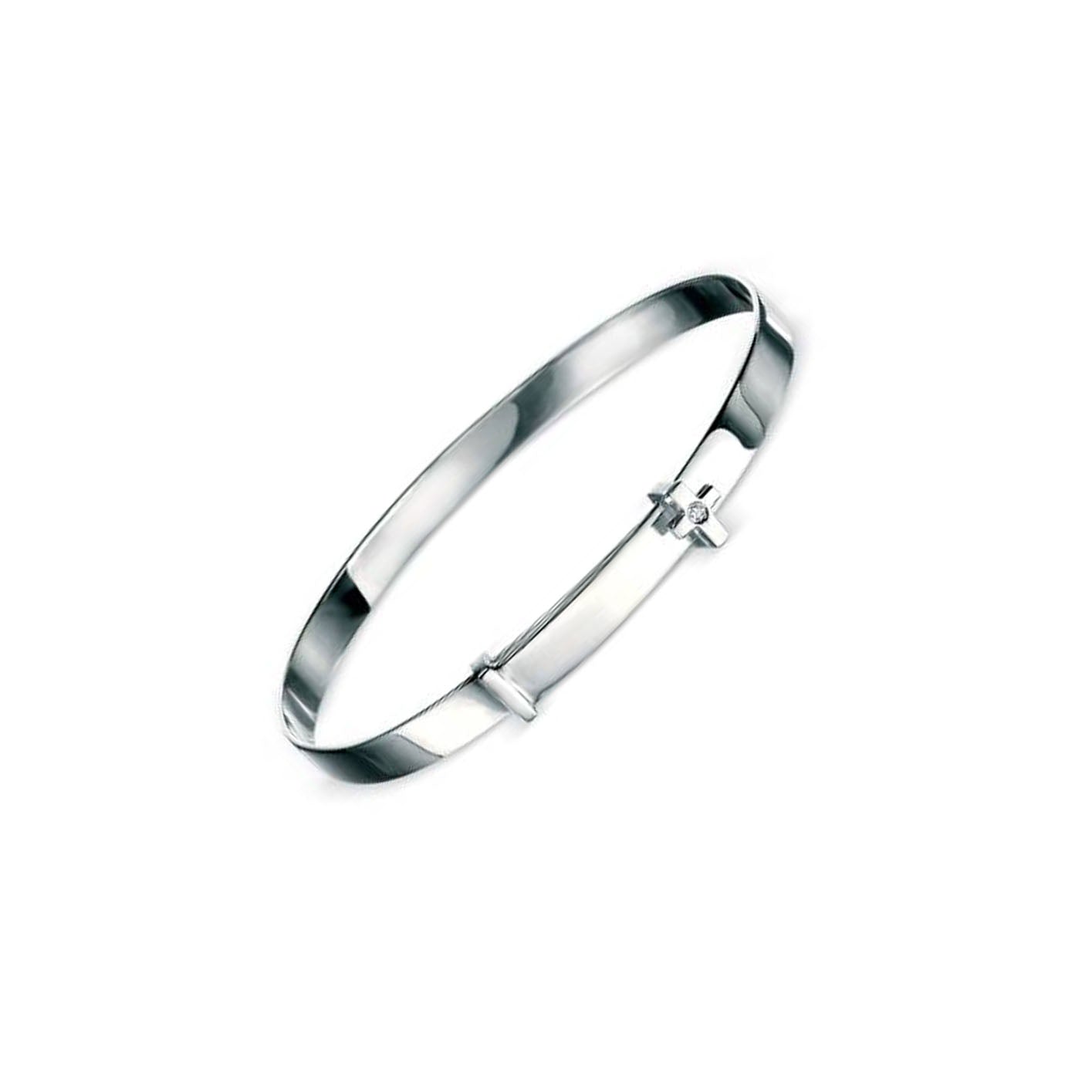 D for Diamond Cross Expanding Bangle — B775