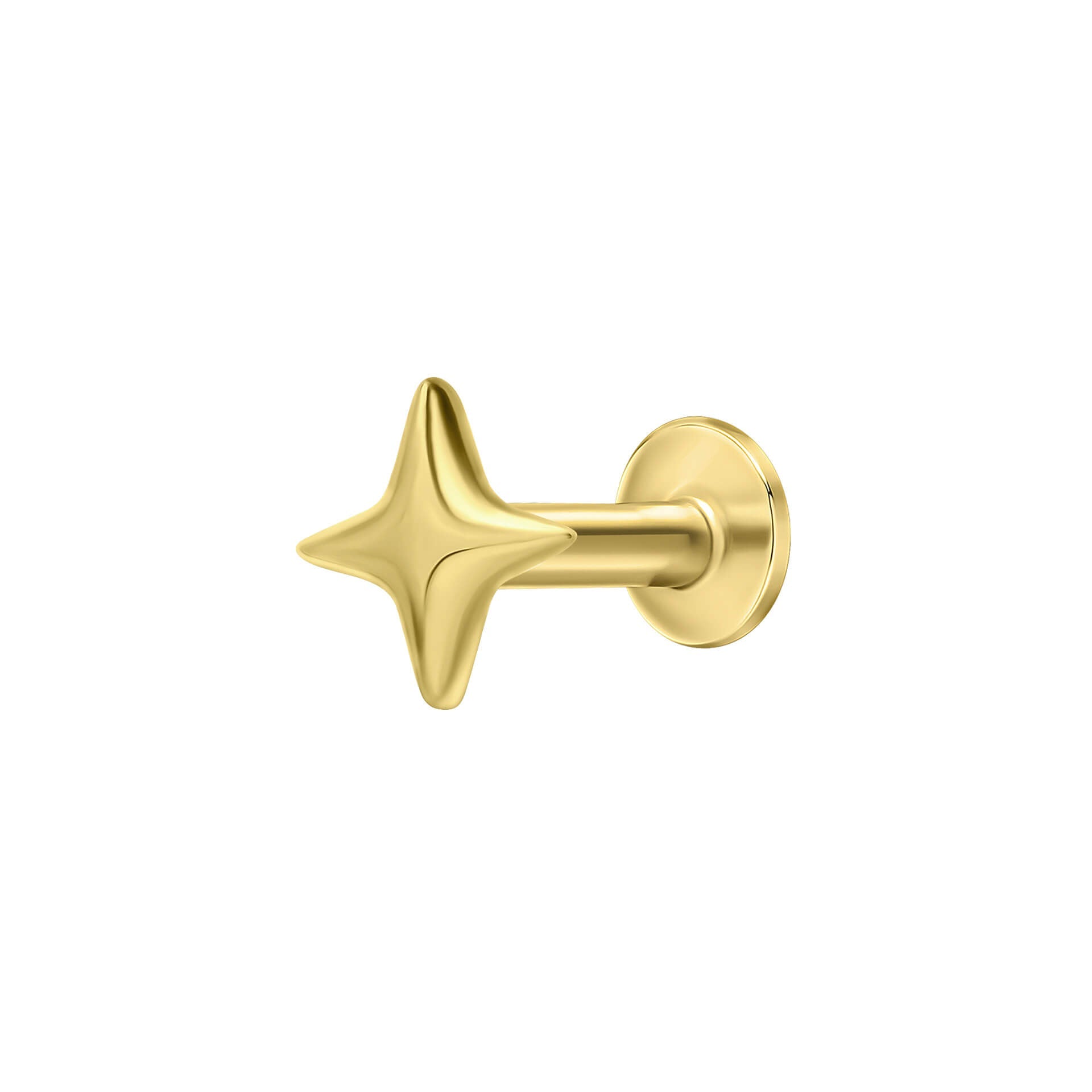 Beginnings Four Point Star Labret Stud Earring