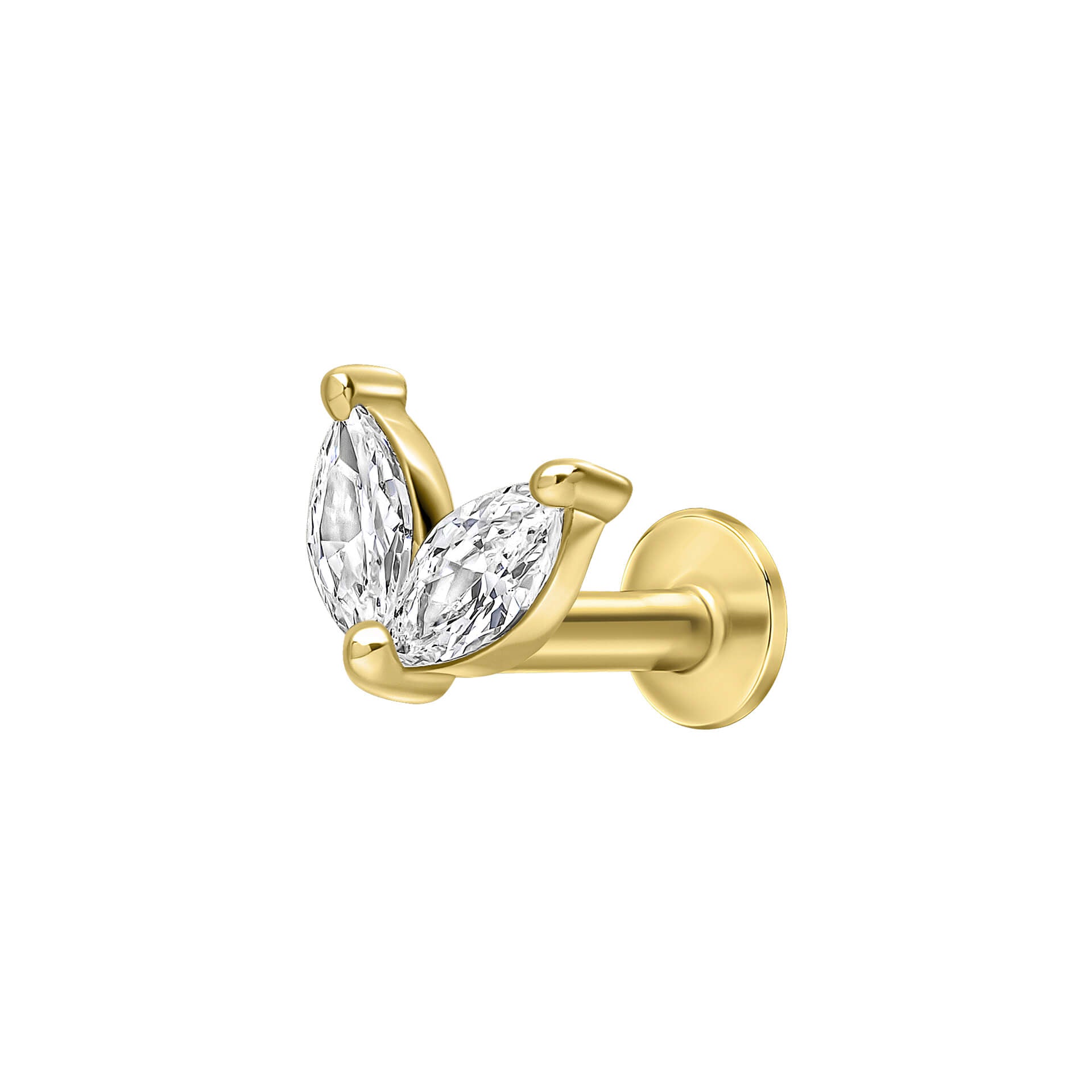 Beginnings Duo Cluster Labret Stud Earring