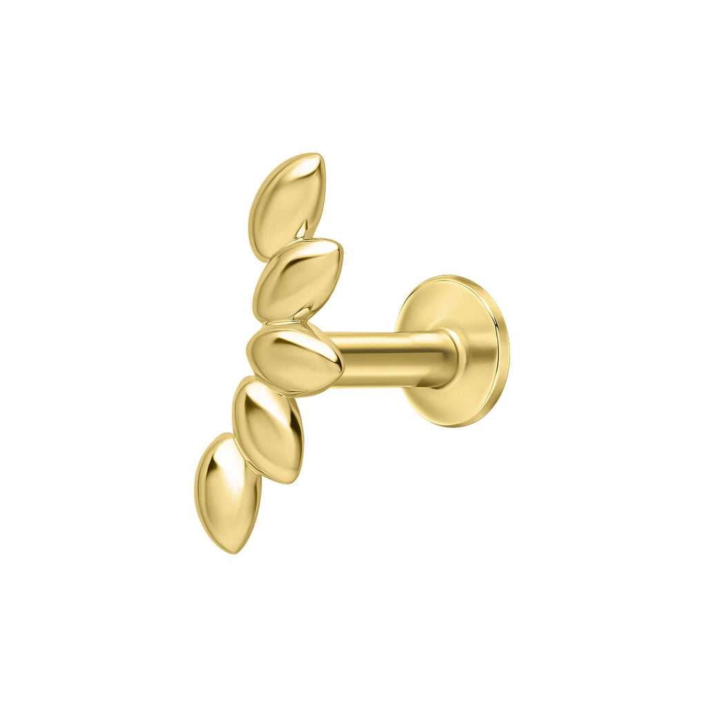 Beginnings Plain Navette Cluster Labret Stud Earring