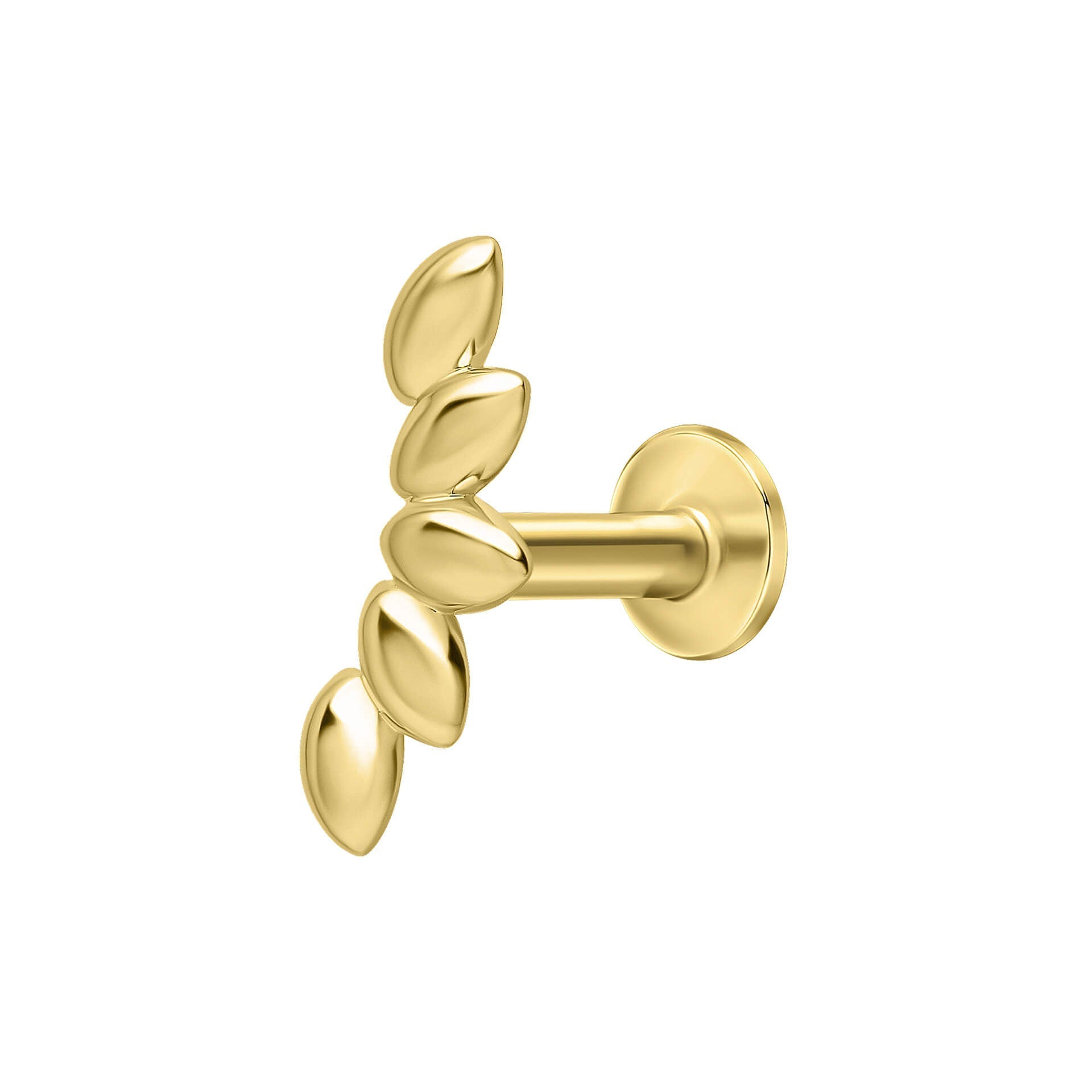 Beginnings Plain Navette Cluster Labret Stud Earring