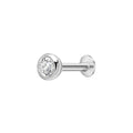 Beginnings Cubic Zirconia Bezel Labret Stud Earring
