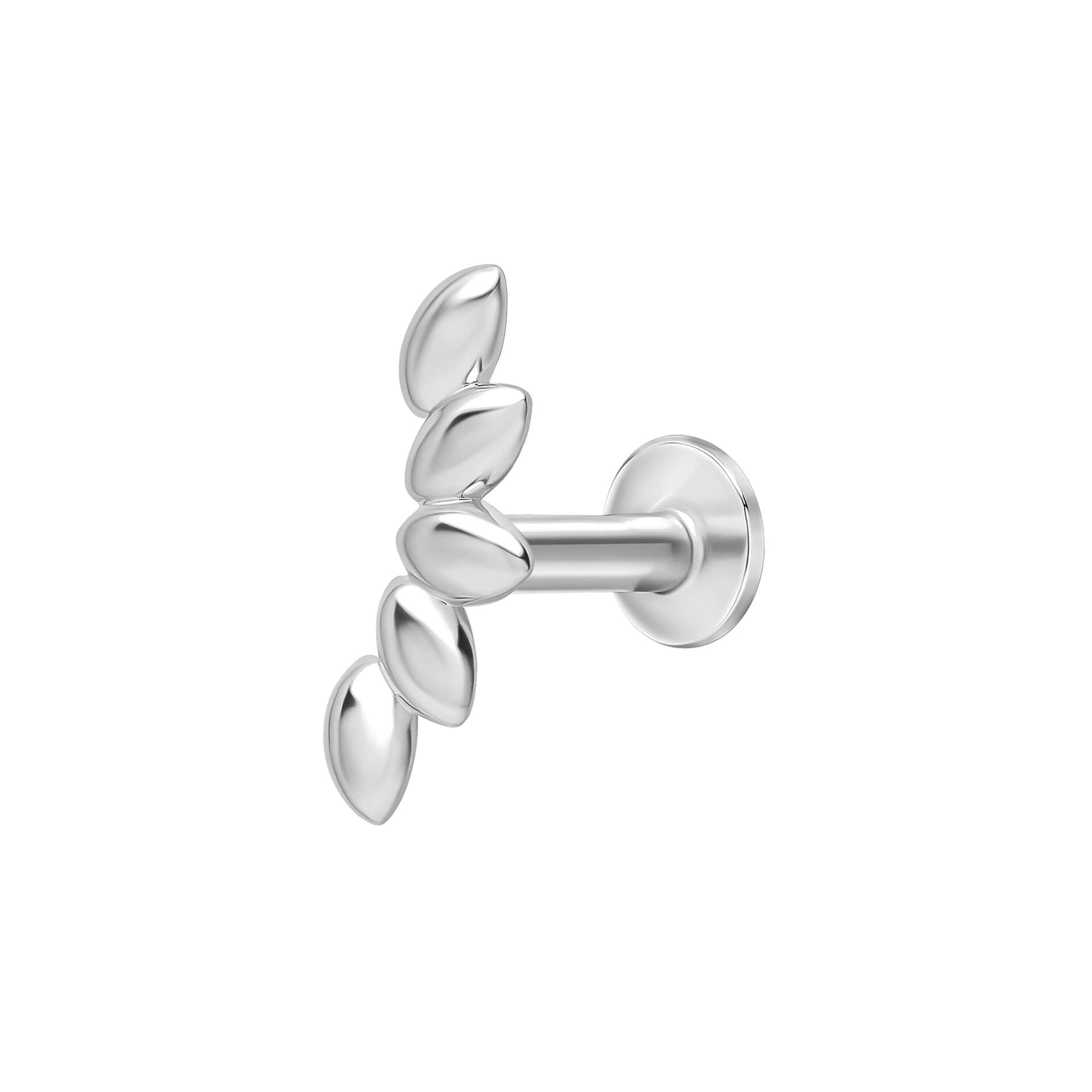 Beginnings Plain Navette Cluster Labret Stud Earring