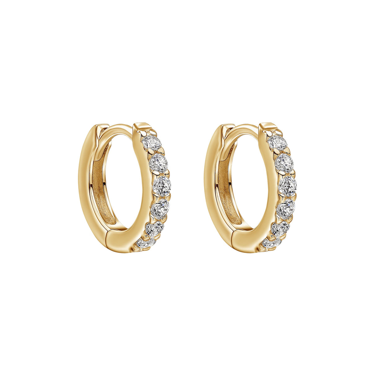 Beginnings Hoop Earrings with Cubic Zirconia