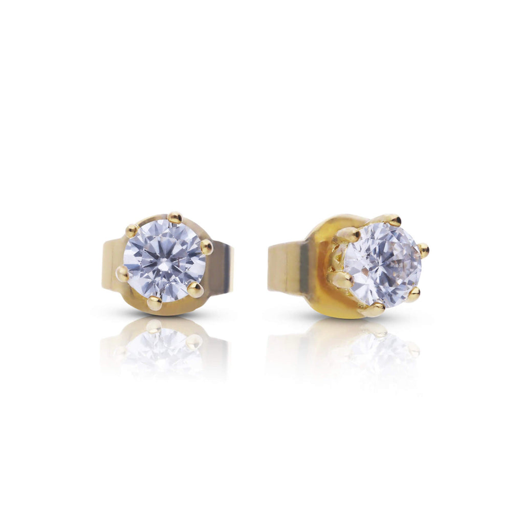 Diamonfire Six Claw Carat Stud Earrings