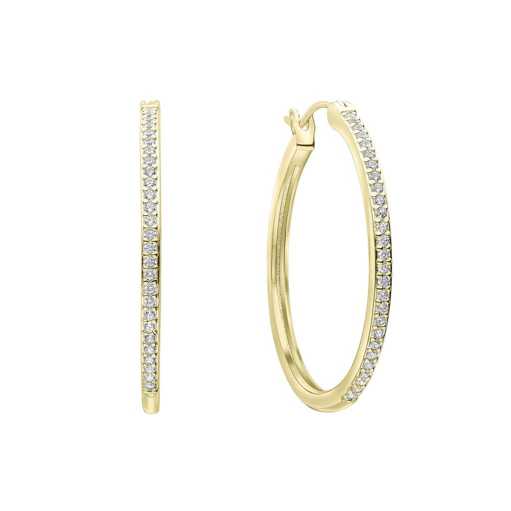 Diamonfire 33mm Large Hoop Earrings