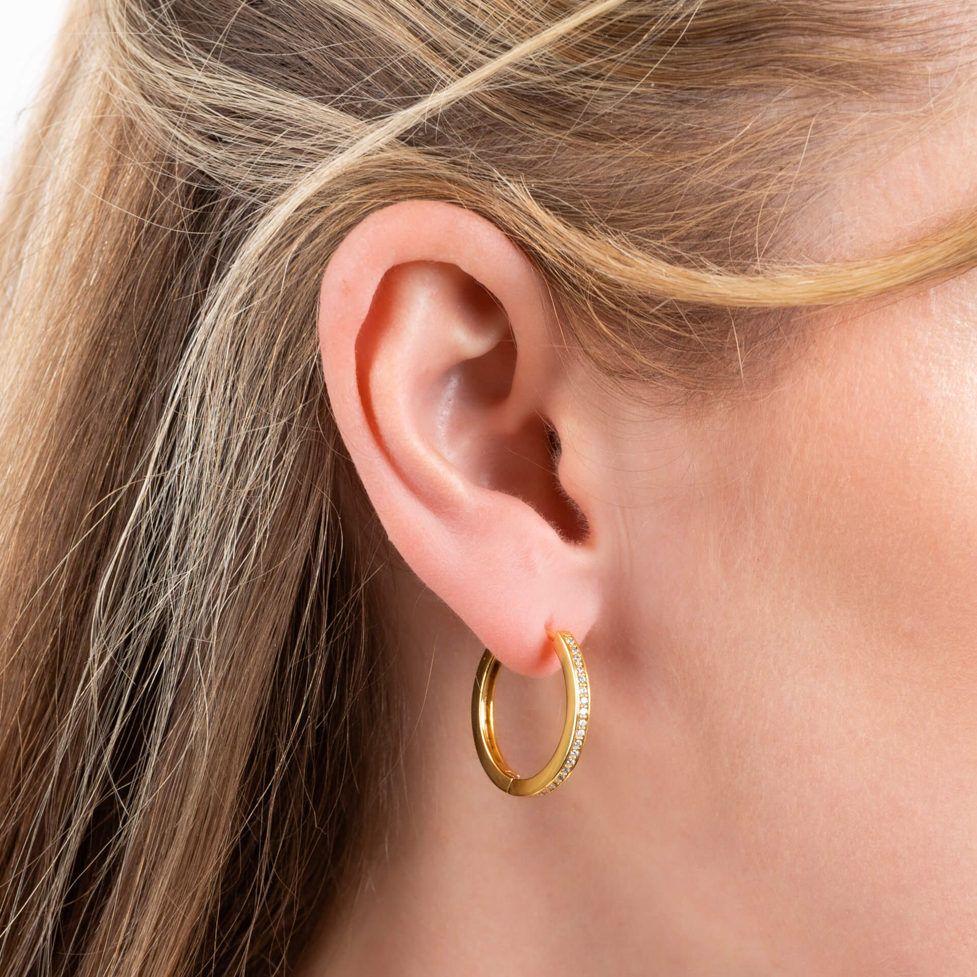 Diamonfire Classic Creole Zirconia Hoop Earrings