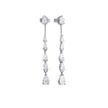Diamonfire Teardrop Front Stud and Back Drop Earrings