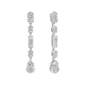 Diamonfire Elongated Half Bezel Drop Earrings