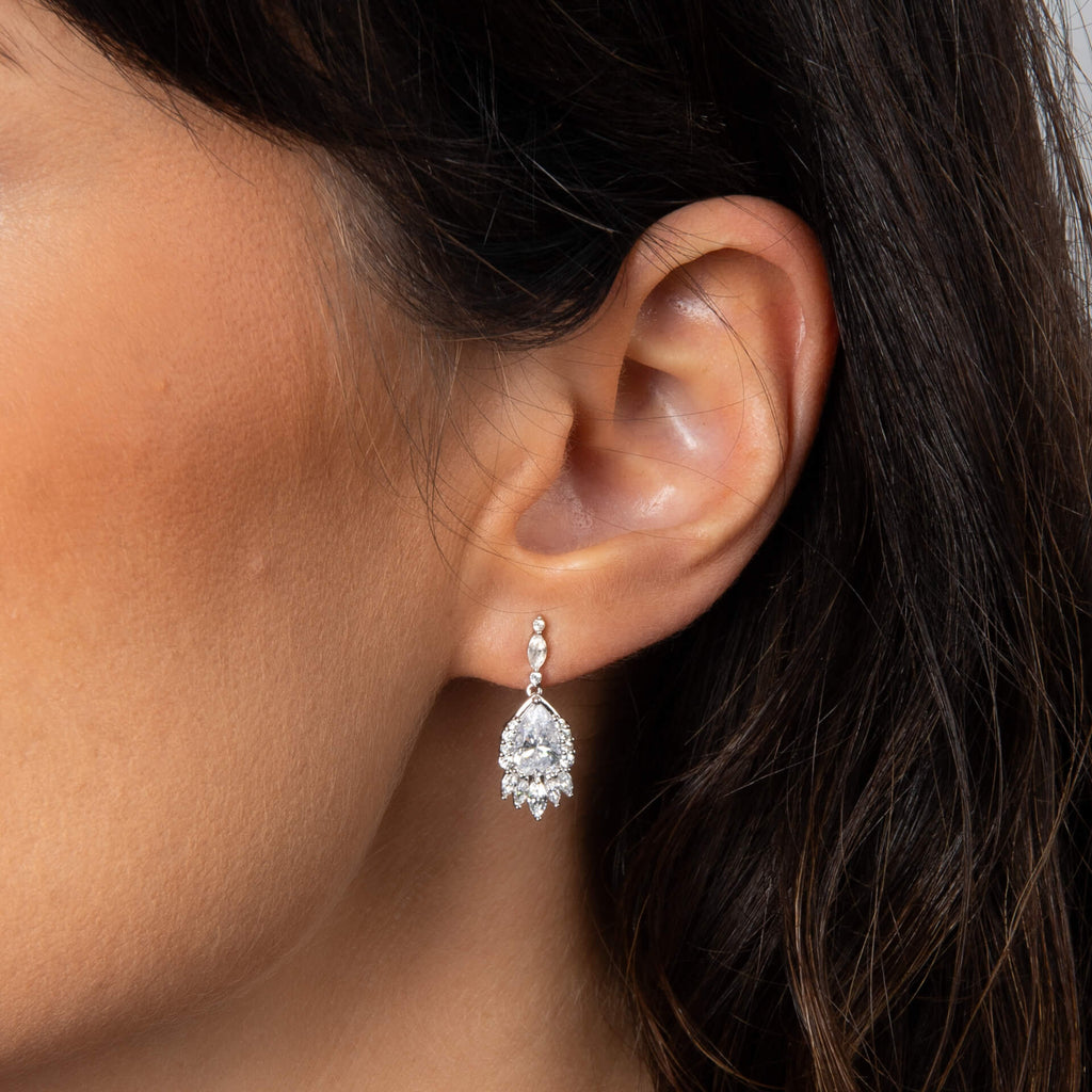 Diamonfire Teardrop Chandelier Earrings
