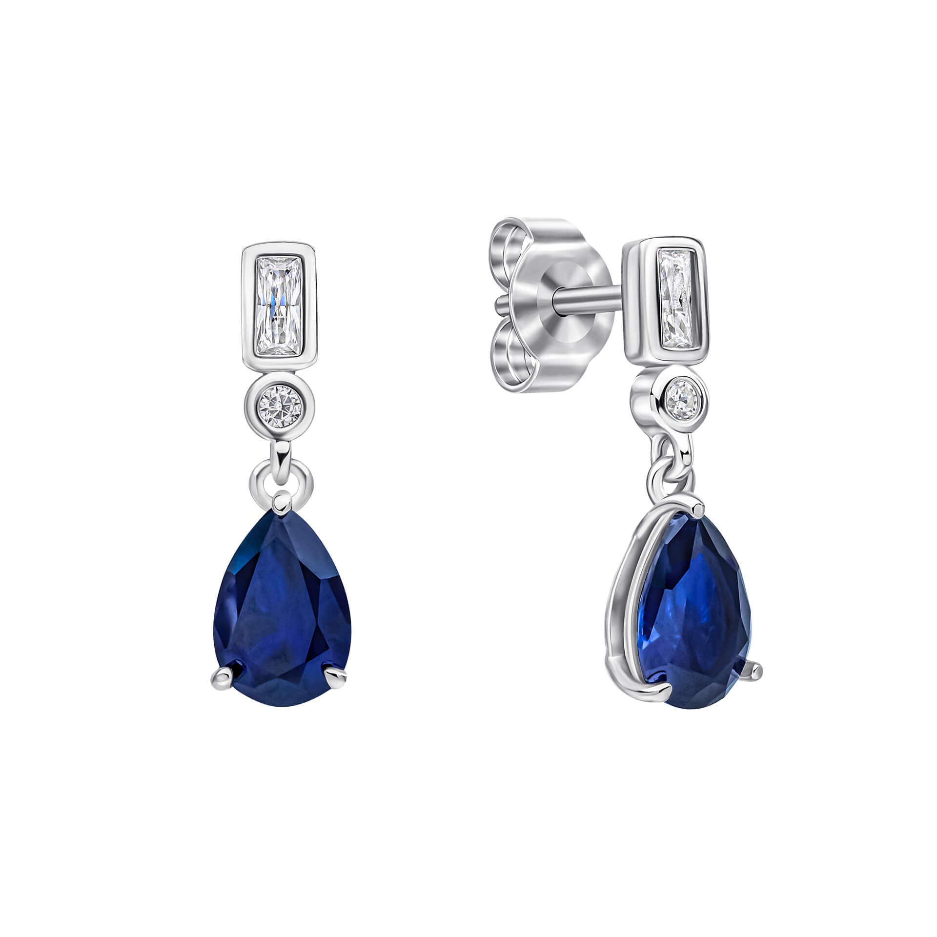Diamonfire Bezel and Teardrop Earrings
