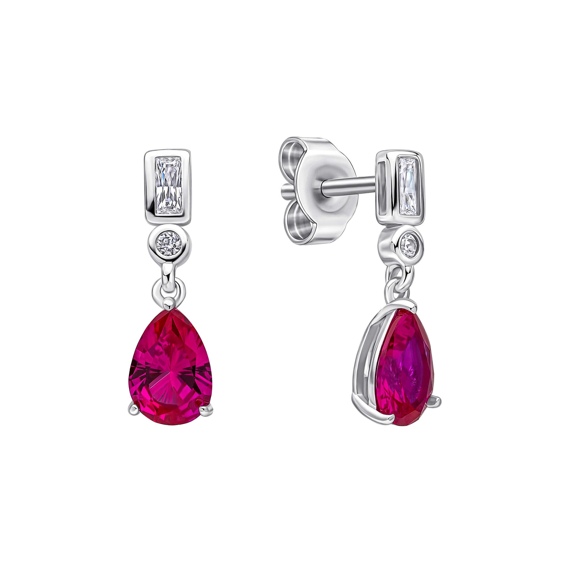 Diamonfire Bezel and Teardrop Earrings