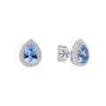Diamonfire Zirconia Halo Teardrop Stud Earrings