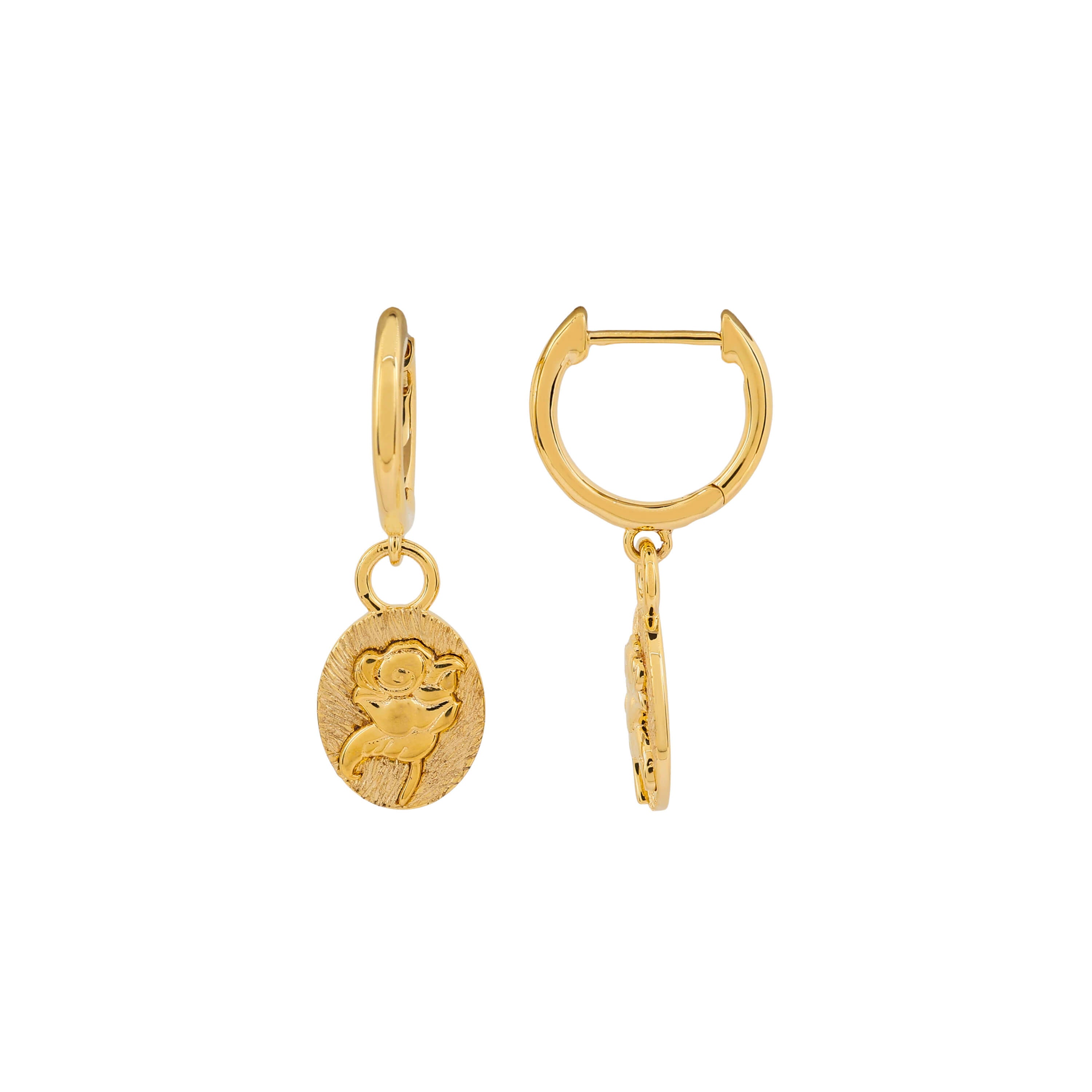 Laura Ashley Fashion Baythorne Roses Assembled Hoop Earrings