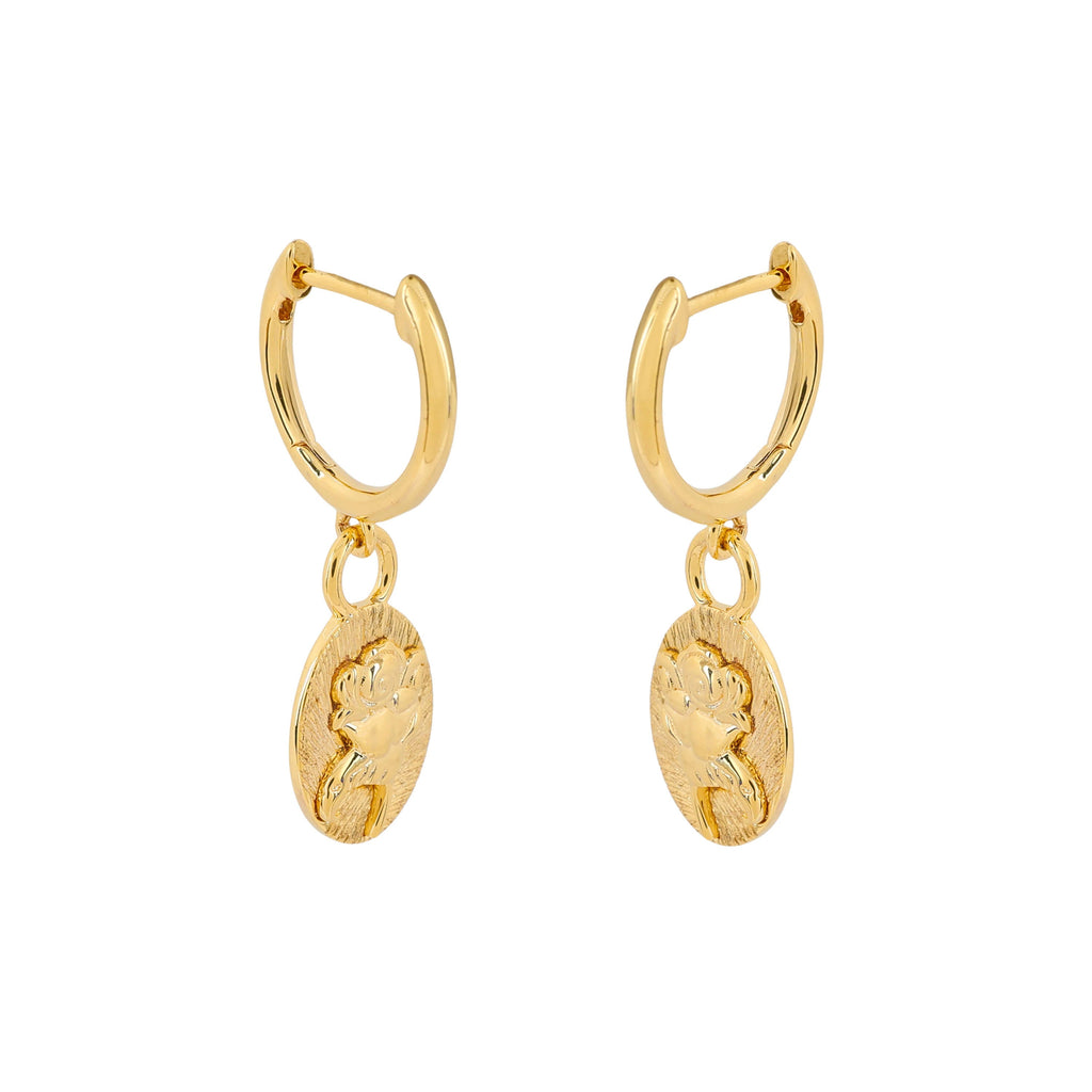 Laura Ashley Fashion Baythorne Roses Assembled Hoop Earrings