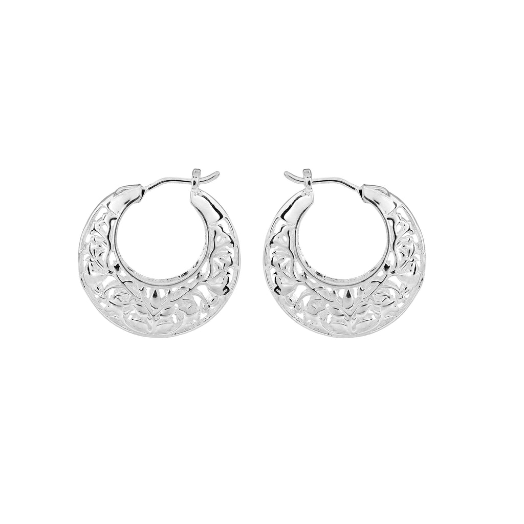 Laura Ashley Fashion Powley Lace Hoop Earrings