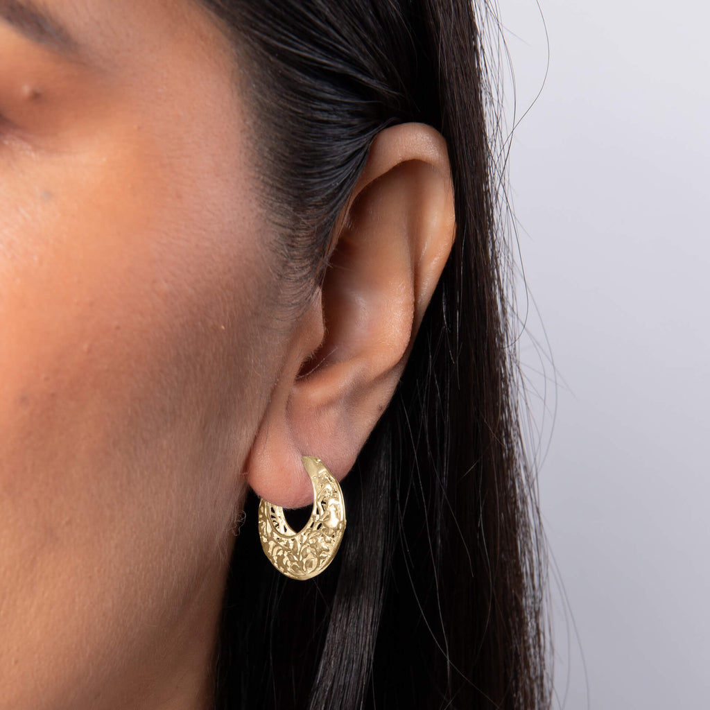 Laura Ashley Fashion Powley Lace Hoop Earrings