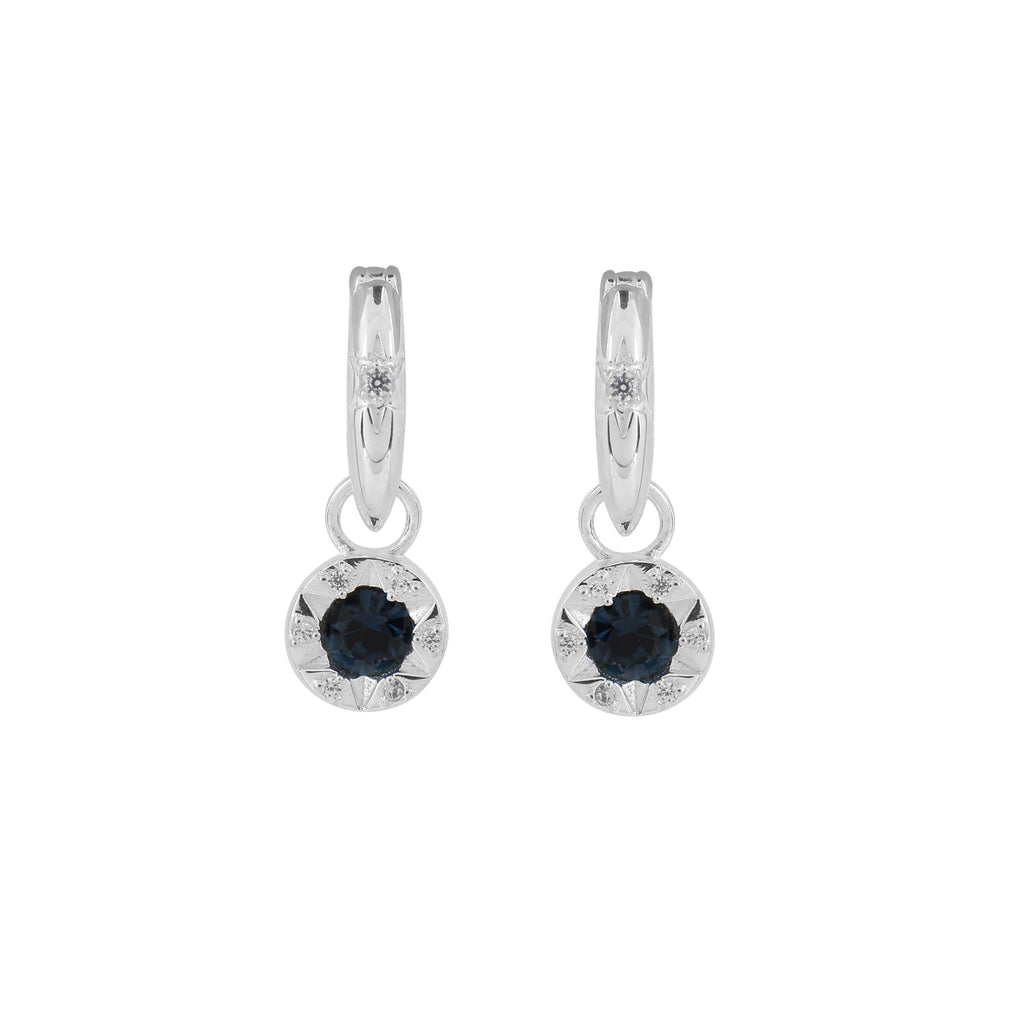 Laura Ashley Fashion Bowen Star Crystal Hoop Earrings