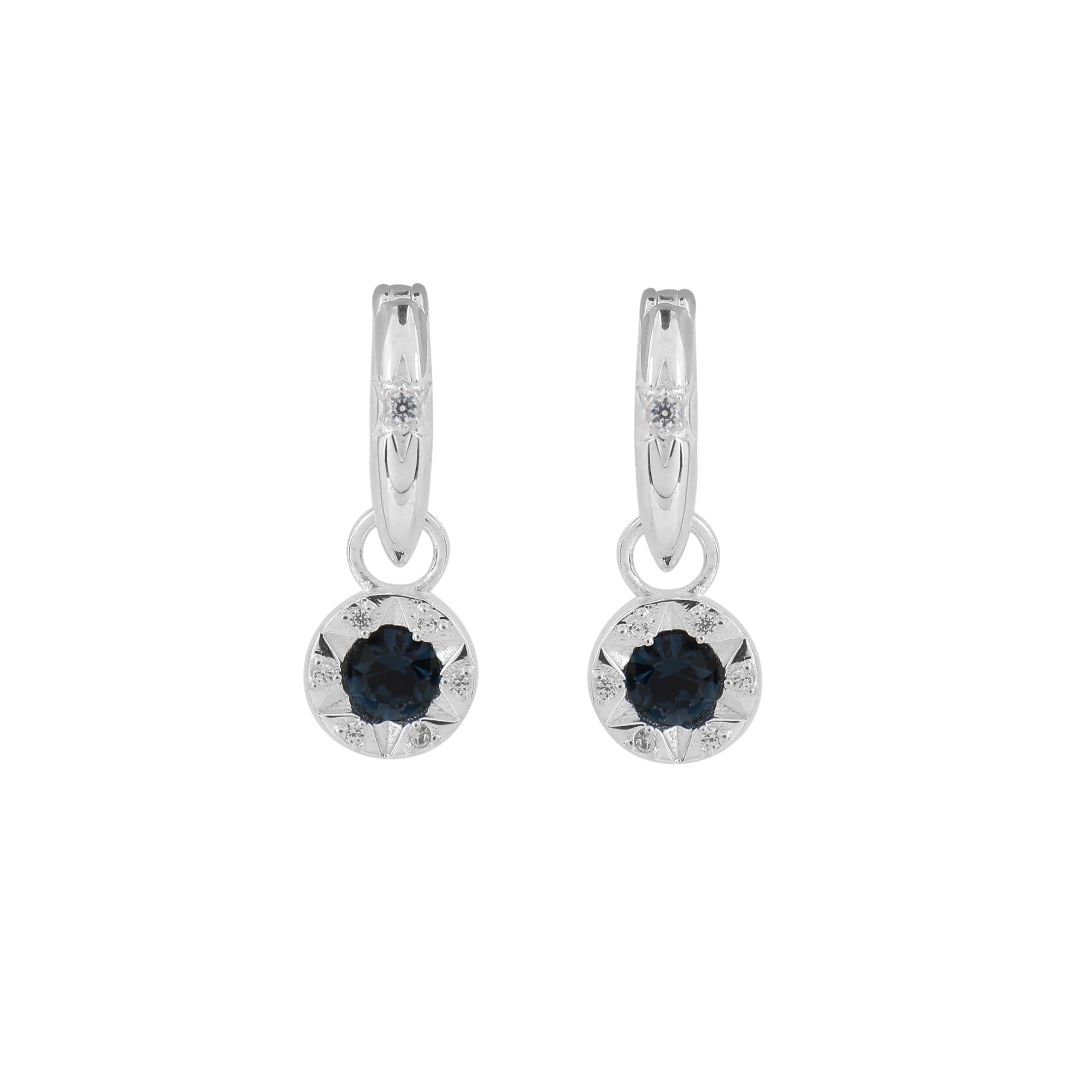Laura Ashley Fashion Bowen Star Crystal Hoop Earrings