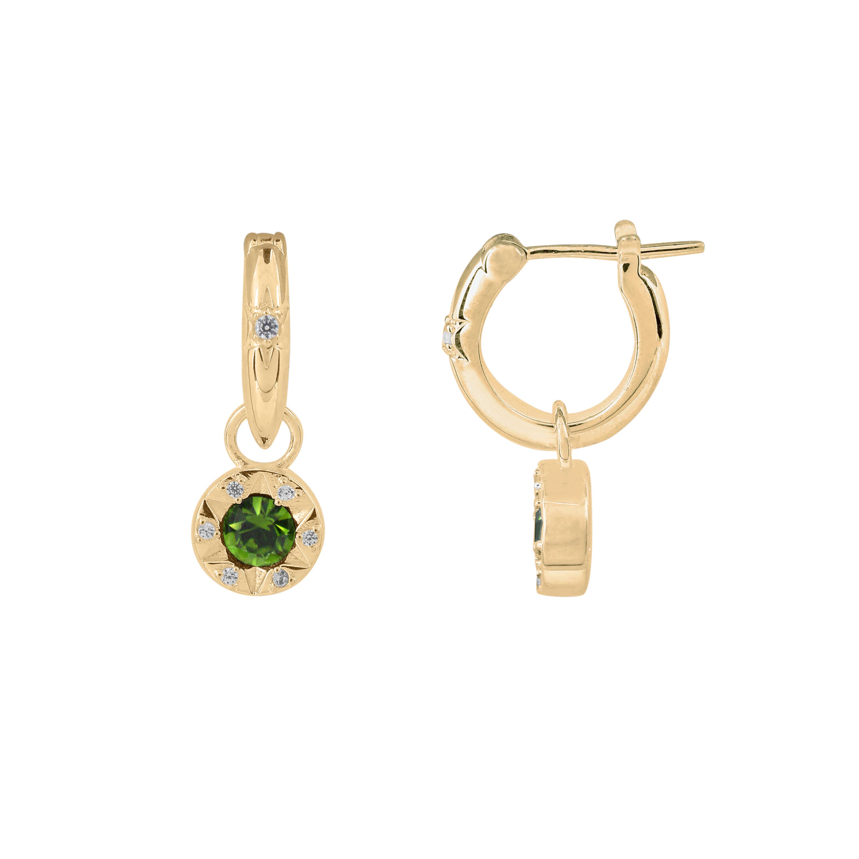 Laura Ashley Fashion Bowen Star Crystal Hoop Earrings