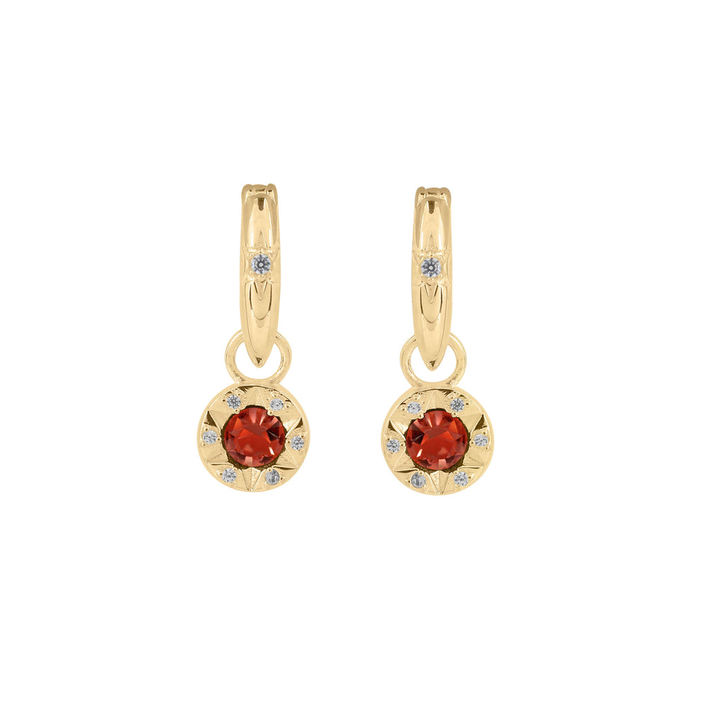 Laura Ashley Fashion Bowen Star Crystal Hoop Earrings