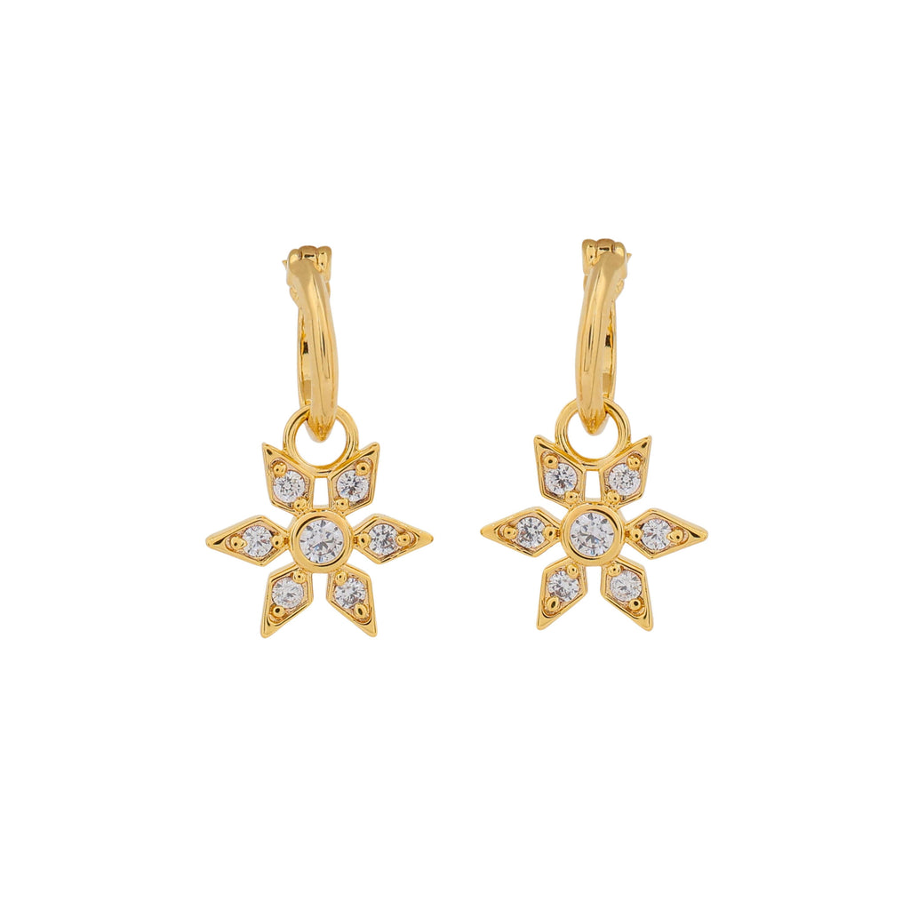 Laura Ashley Fashion Bowen Star Assembled Hoop Earrings