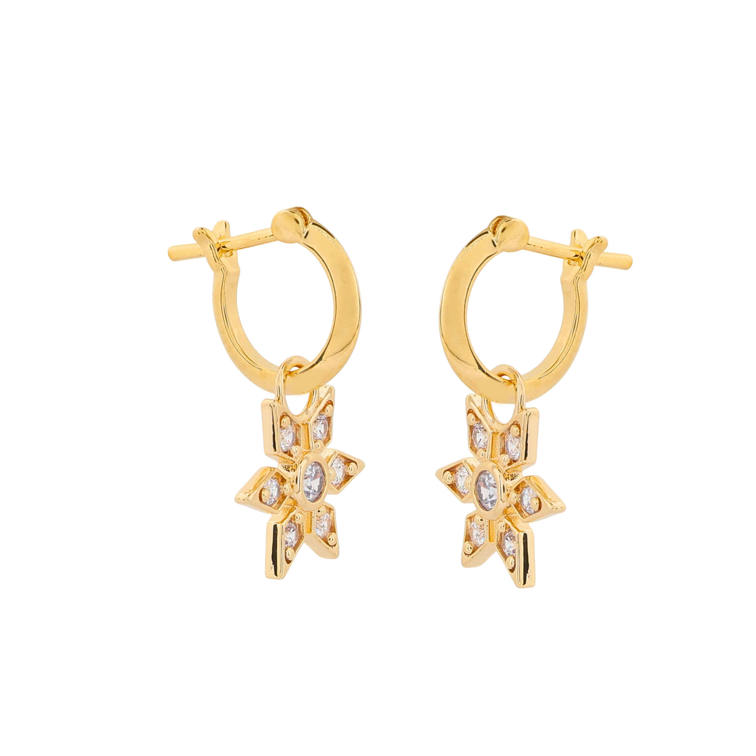 Laura Ashley Fashion Bowen Star Assembled Hoop Earrings