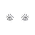 Laura Ashley Silver Riverly Ditsy Pave Flower Stud Earrings