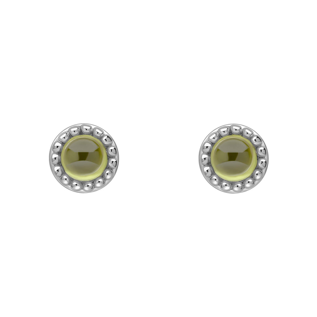 Beginnings Milgrain Semi-Precious Cabochon Birthstone Earrings