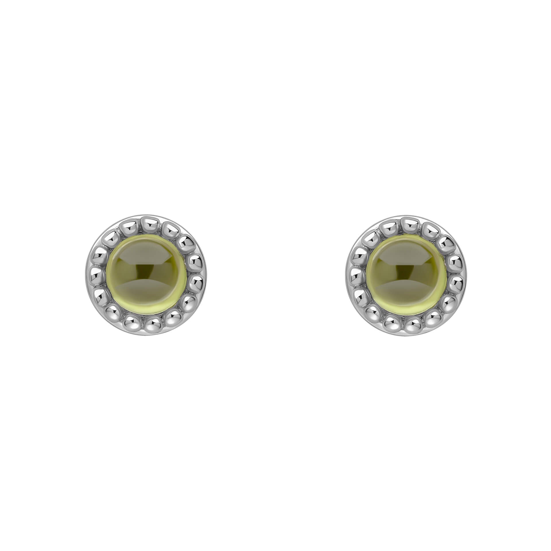 Beginnings Milgrain Semi-Precious Cabochon Birthstone Earrings