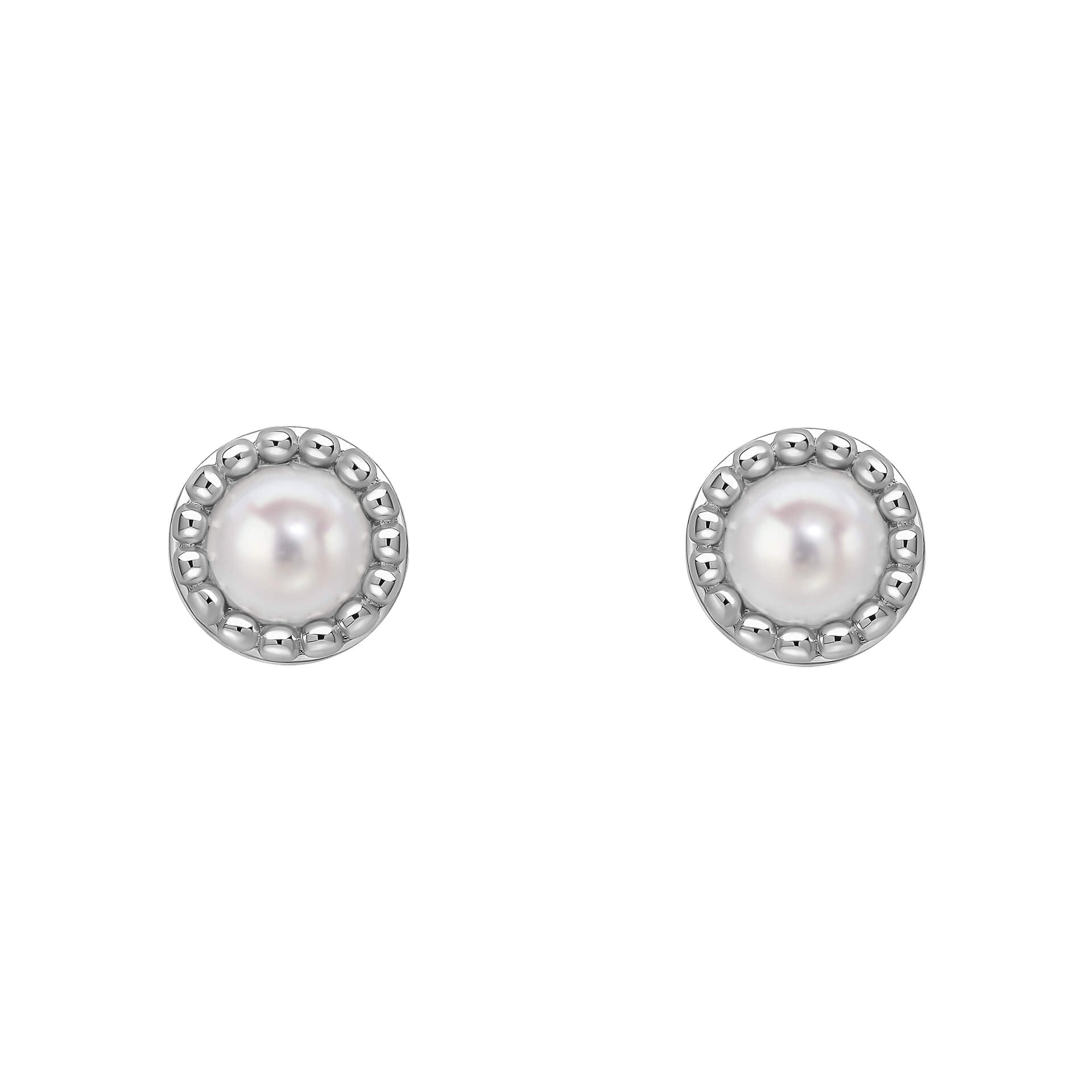 Beginnings Milgrain Semi-Precious Cabochon Birthstone Earrings
