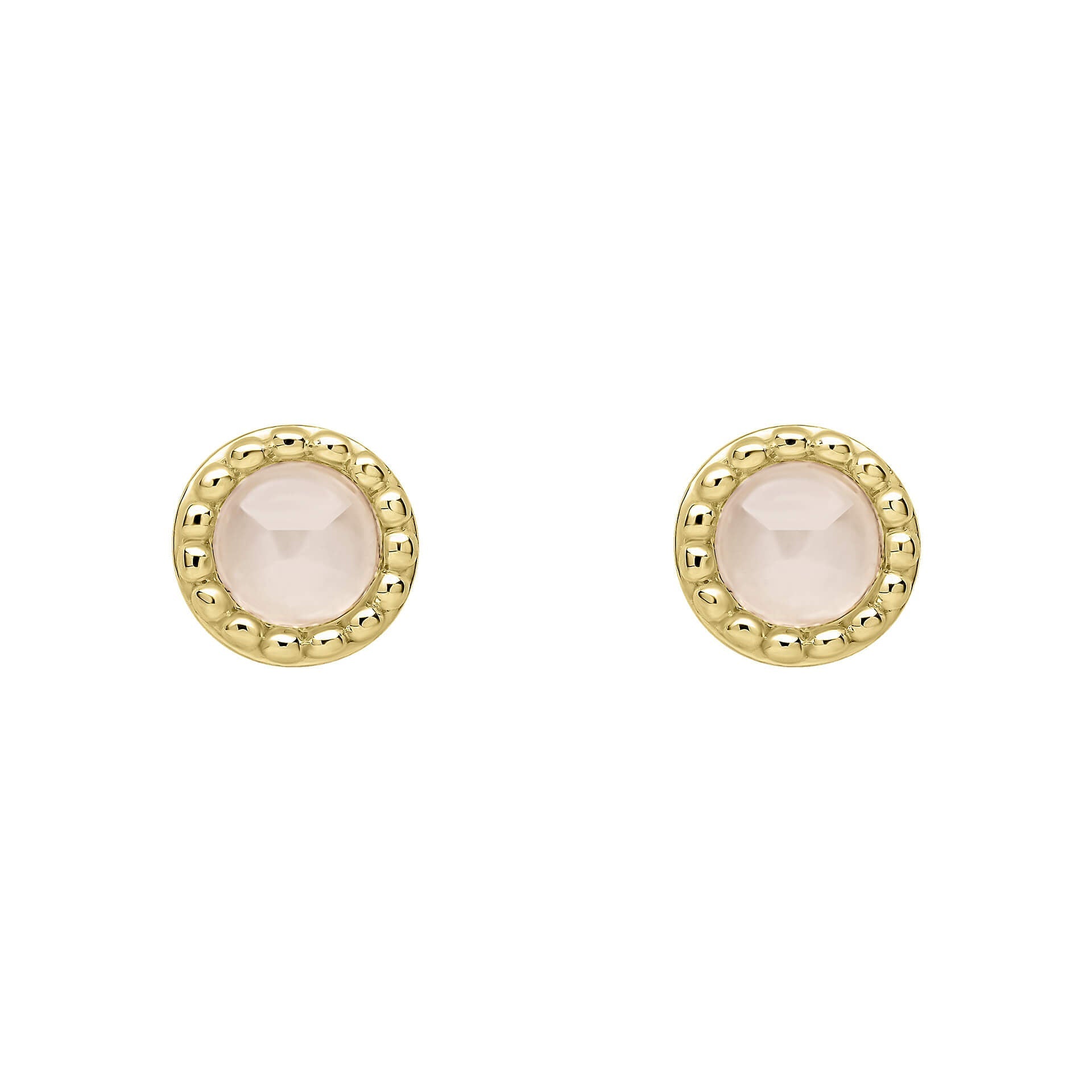 Beginnings Milgrain Semi-Precious Cabochon Birthstone Earrings