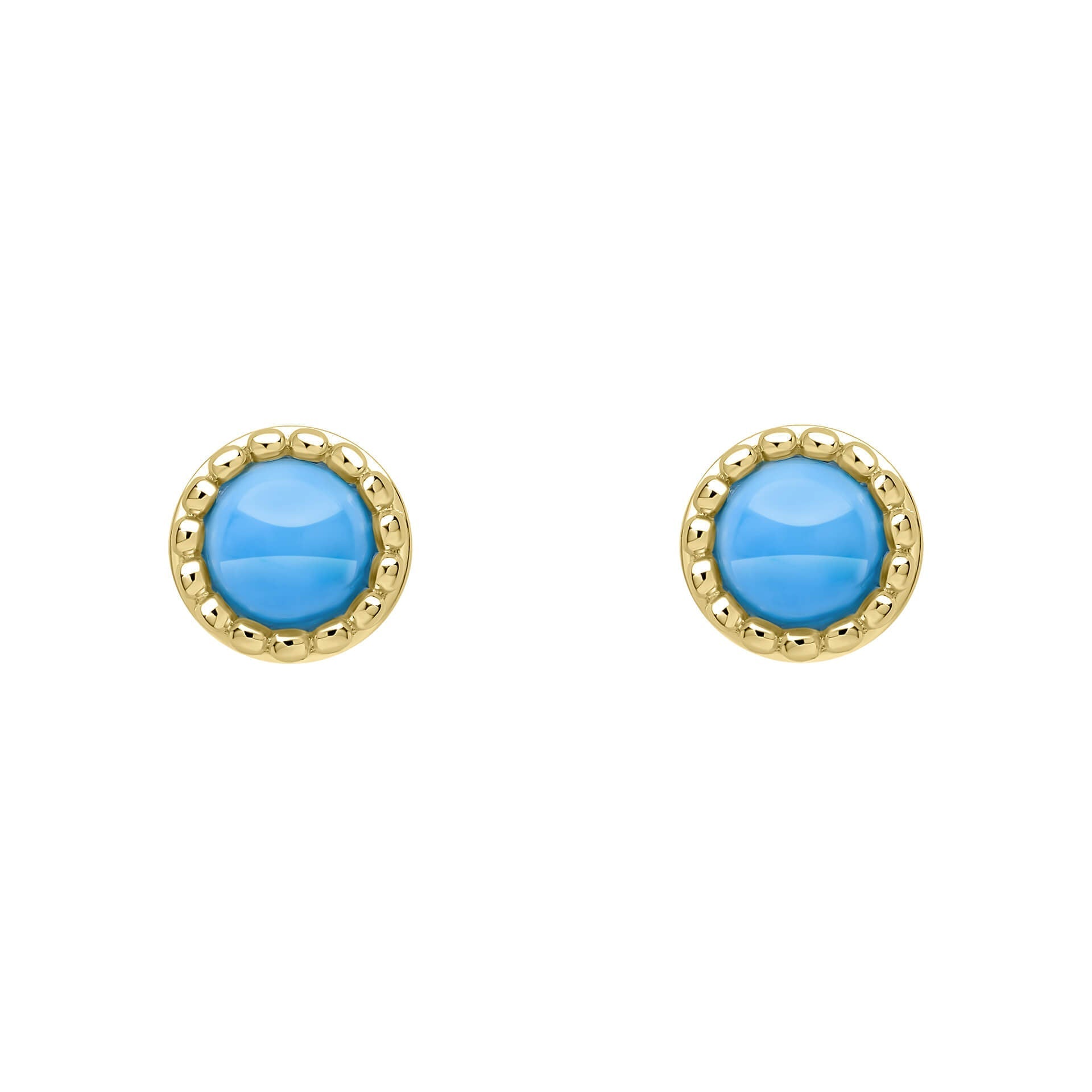 Beginnings Milgrain Semi-Precious Cabochon Birthstone Earrings