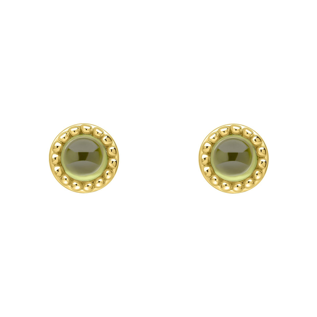 Beginnings Milgrain Semi-Precious Cabochon Birthstone Earrings