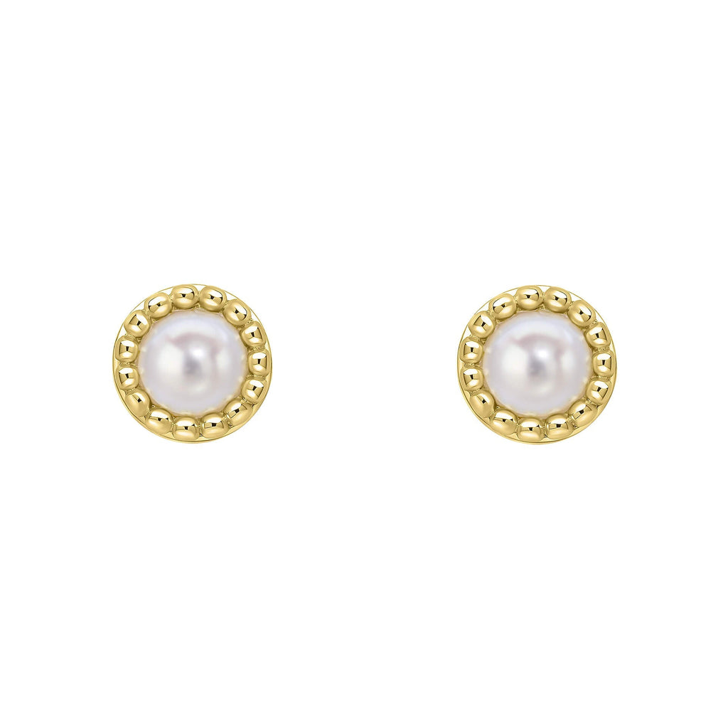 Beginnings Milgrain Semi-Precious Cabochon Birthstone Earrings