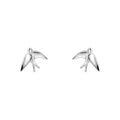Laura Ashley Silver Blue Birds Stud Earrings