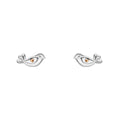 Laura Ashley Silver Kids Rosmere Love Mini Bird Stud Earrings